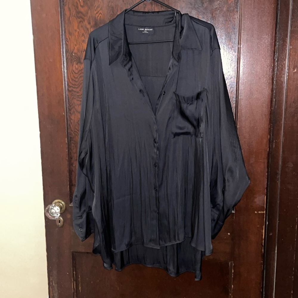 EUC size 26/28 black Lane Bryant hi low tunic